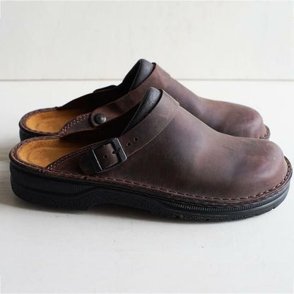 Men's Genuine Leather House Slippers