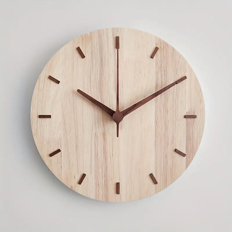 Simple Wooden Wall Clock - Contemporary Classic Style