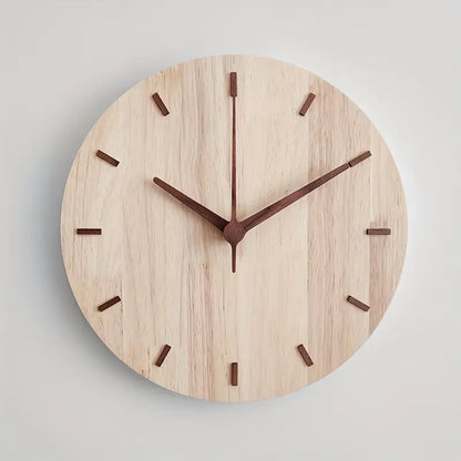 Simple Wooden Wall Clock - Contemporary Classic Style