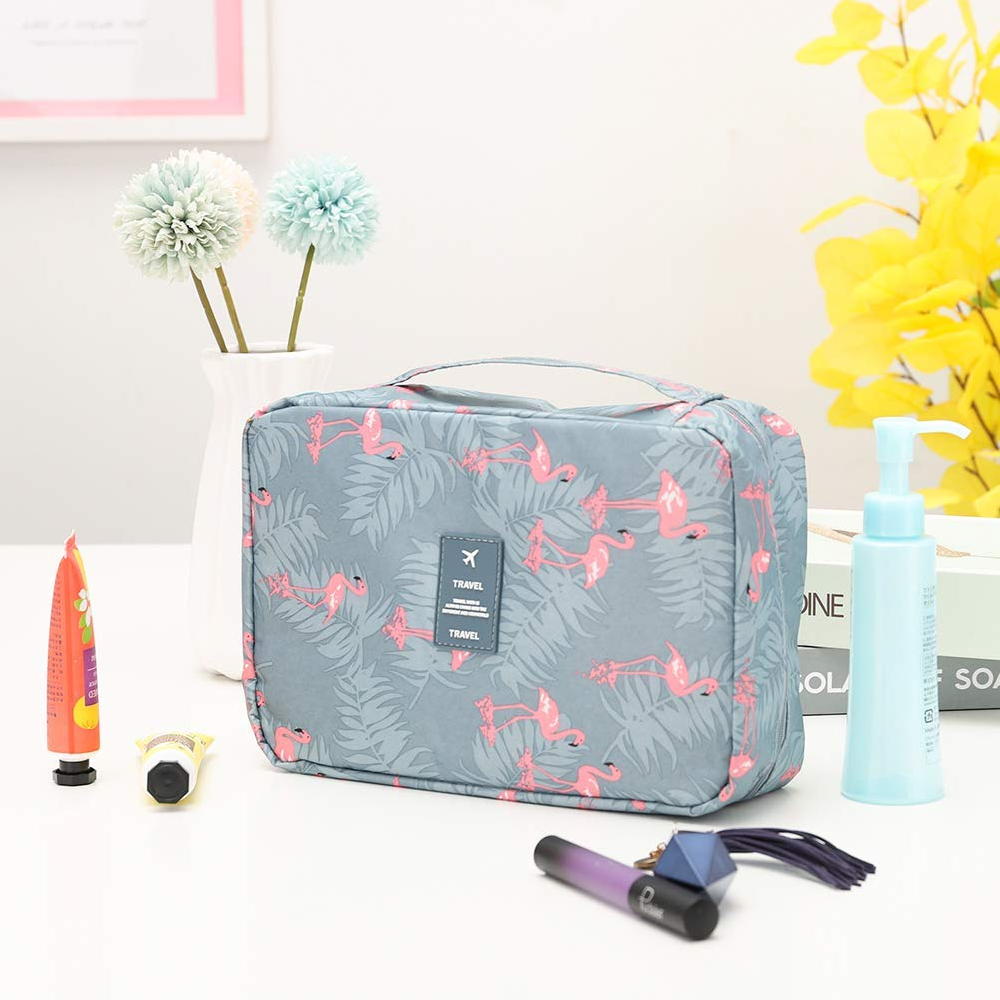 Compact Water-Resistant Travel Toiletry Kit Bag
