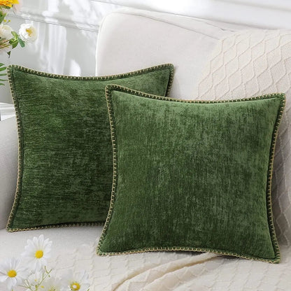 Plush Chenille Velvet Cushion Cover - Fesara