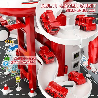 Exciting Rescue Playset with Airplane and Fire Truck