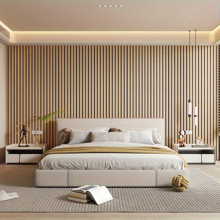 Textured Wooden Wall Stickers with Natural Wood Grain