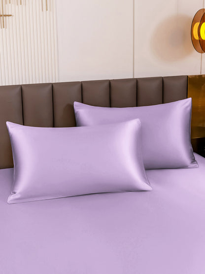 Soft Mulberry Silk Pillowcase Set with Zipper Closure