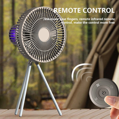 Compact Outdoor LED Lantern Fan