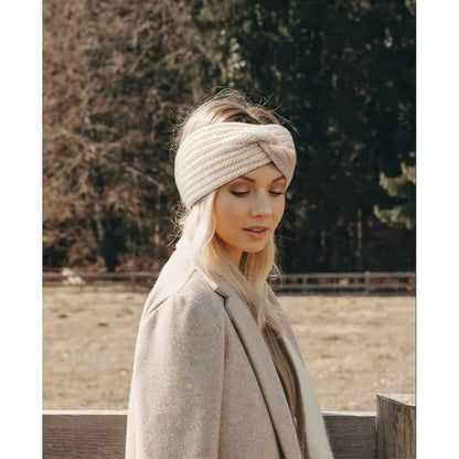 Warm Woolen Beanie Headband Set