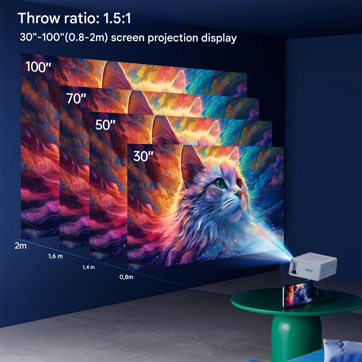 Portable HD Mini Projector for Home and Outdoor Use