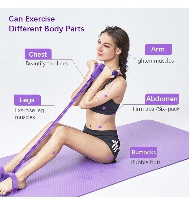 Home Gym Resistance Bands Set with Ankle Strap
