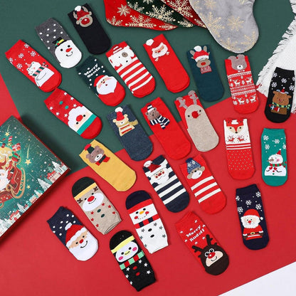 Warm Christmas Socks 24 Day Gift Set