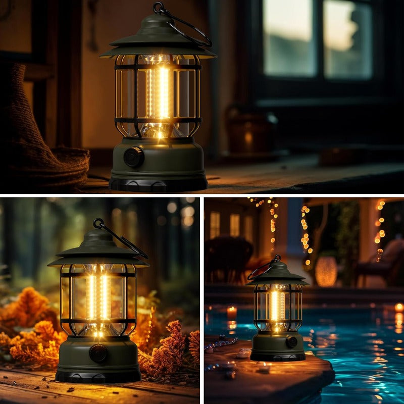 Portable Vintage LED Outdoor Lantern