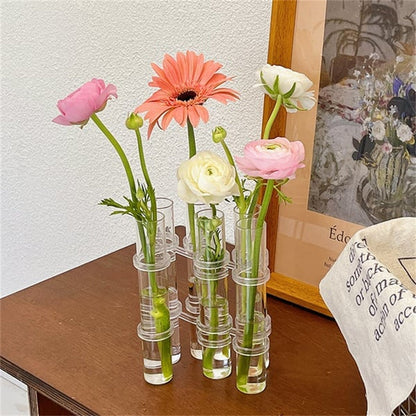 Beautiful Floral Glass Vase Set