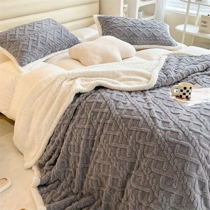 Cozy Plush Reversible Winter Blanket