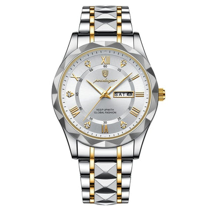 Premium Mens Water Resistant Watch with Glow Dial
