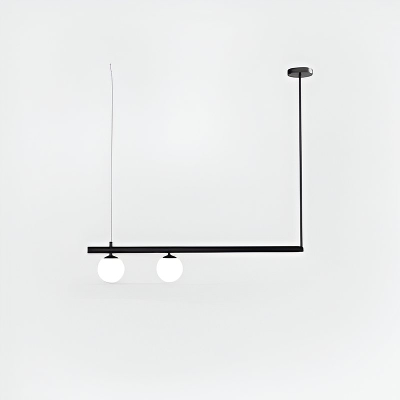 Modern Glass Linear Pendant Light Fixture