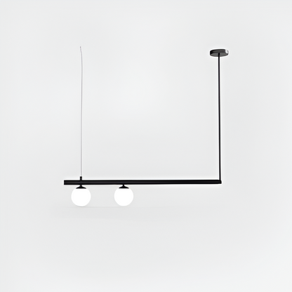 Modern Glass Linear Pendant Light Fixture