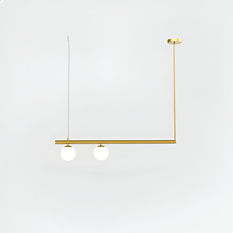 Modern Glass Linear Pendant Light Fixture - Fesara