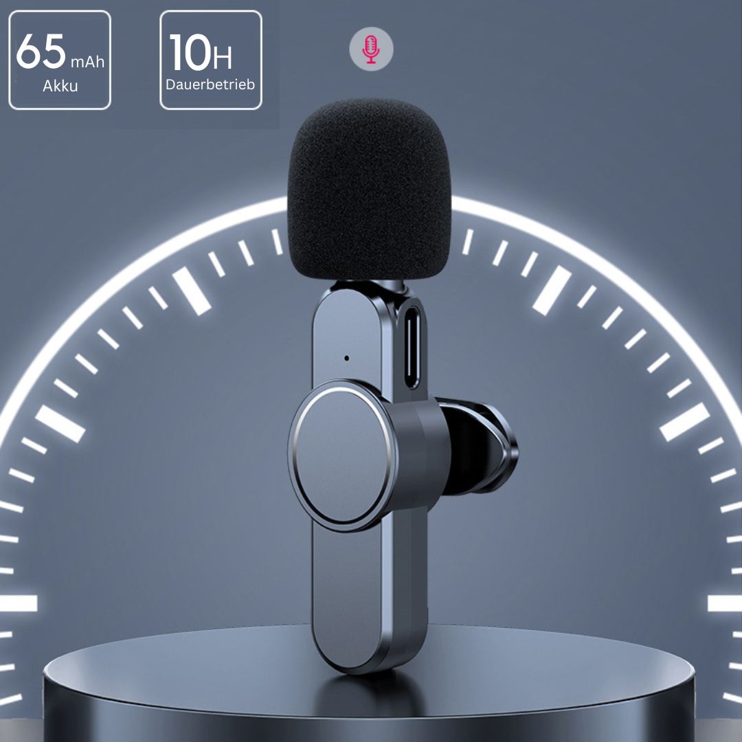 Compact Phone Lavalier Mic with Long Battery Life