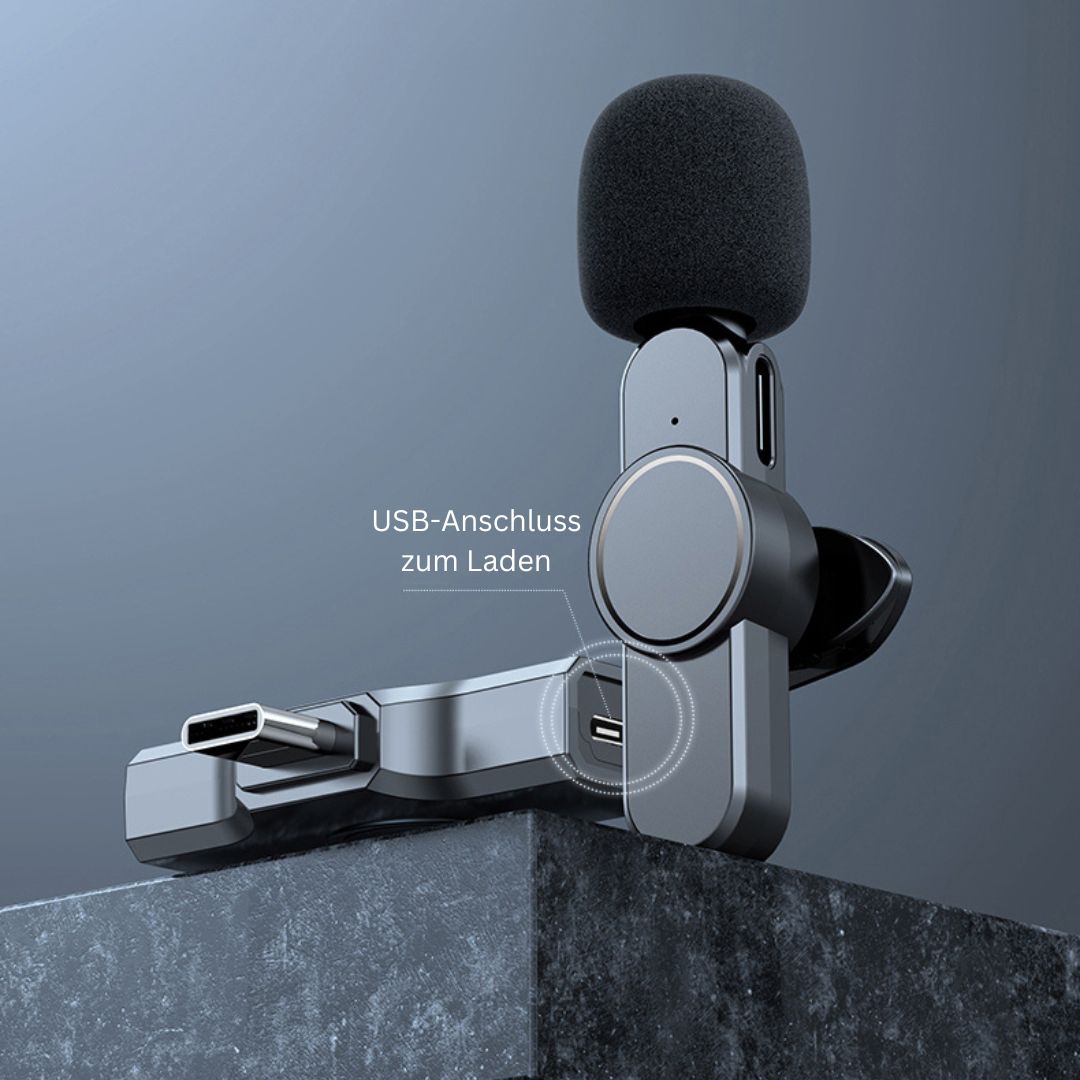 Compact Phone Lavalier Mic with Long Battery Life