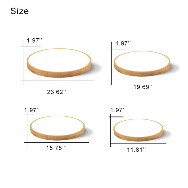 Slim Wooden Round LED Ceiling Light Fixture