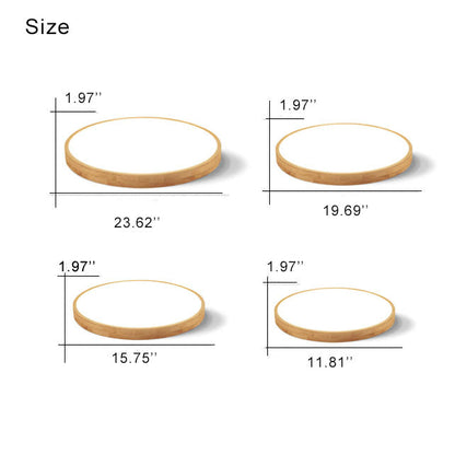 Slim Wooden Round LED Ceiling Light Fixture