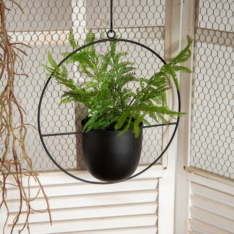Stylish Metal Hanging Planter with Chain