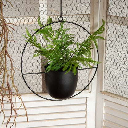 Stylish Metal Hanging Planter with Chain