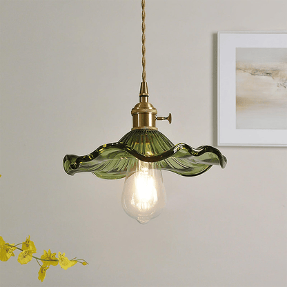 Beautiful Floral Glass Pendant Ceiling Light