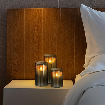 Ambient LED Grey Flicker Candles