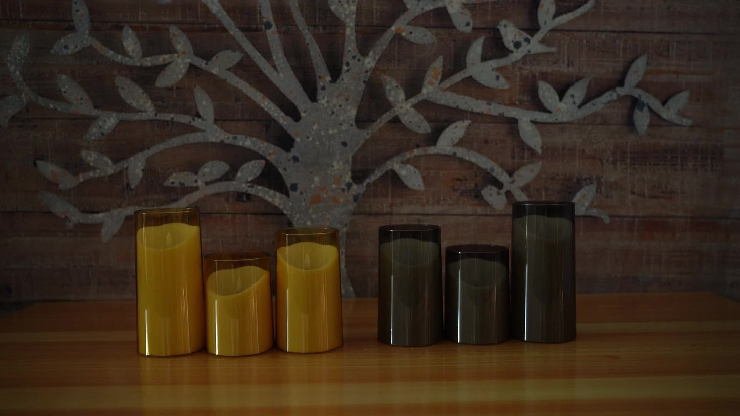 Ambient LED Grey Flicker Candles