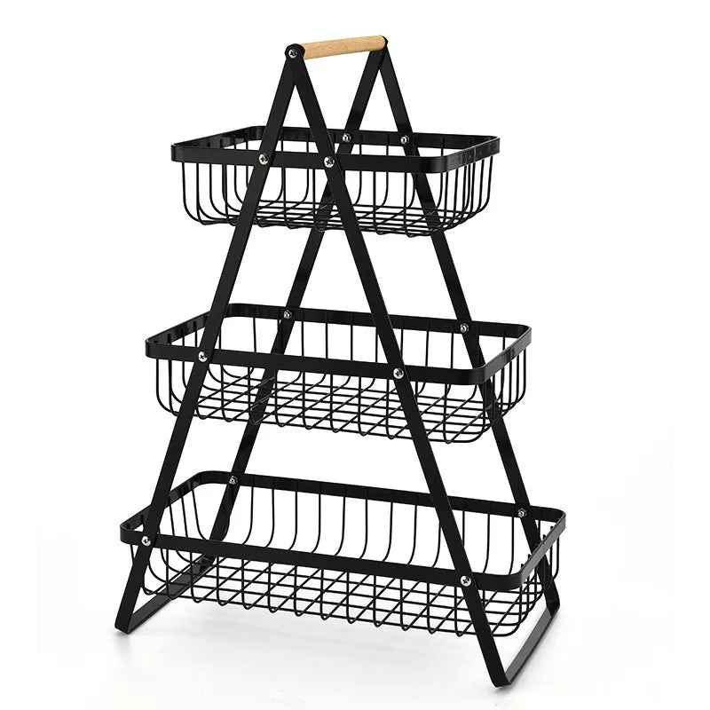 Compact 3-Tier Fruit Holder for Kitchen Counter
