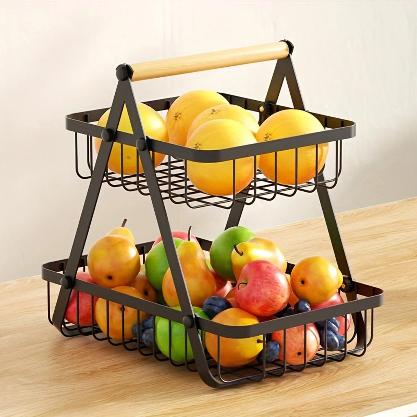 Compact 3-Tier Fruit Holder for Kitchen Counter