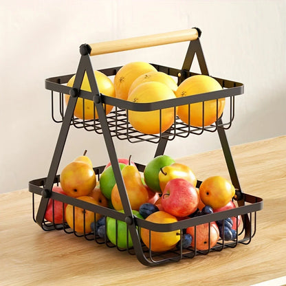 Compact 3-Tier Fruit Holder for Kitchen Counter