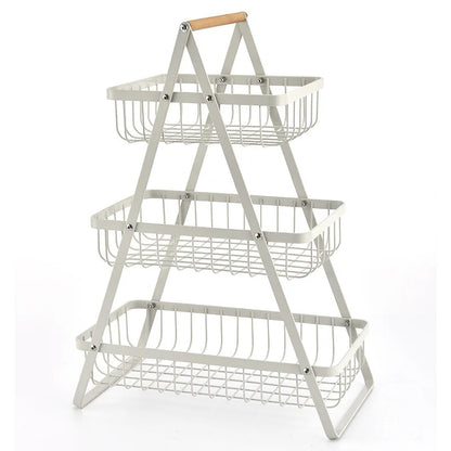 Compact 3-Tier Fruit Holder for Kitchen Counter