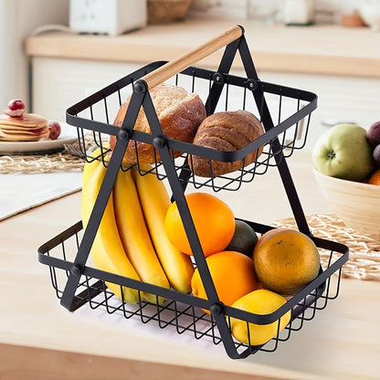 Compact 3-Tier Fruit Holder for Kitchen Counter