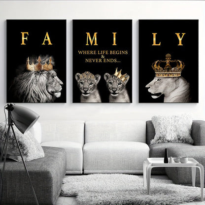 Wildlife Lion Wall Art Collection
