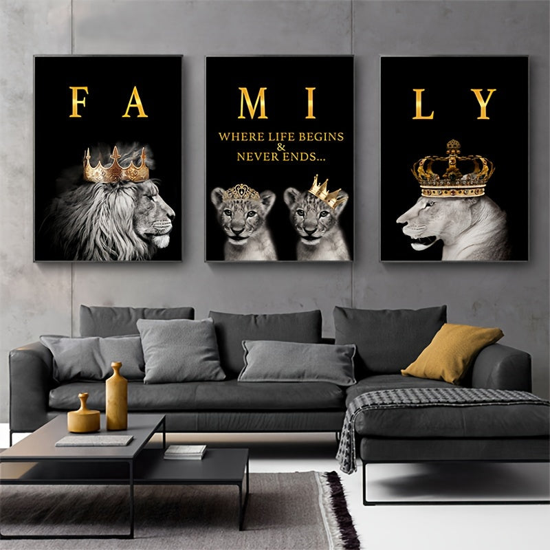 Wildlife Lion Wall Art Collection