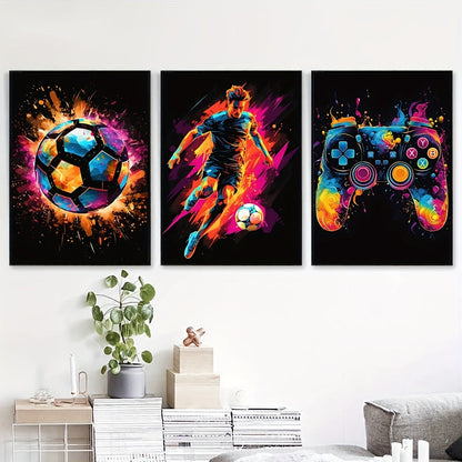 Action Packed Sports Gaming Wall Art Set