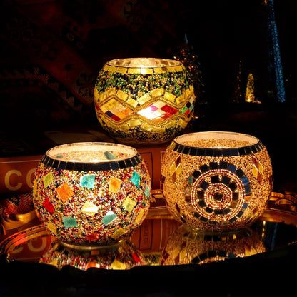 Vibrant Glass Tea Light Containers