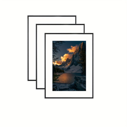 Classic 3 Piece Picture Frame Black Set