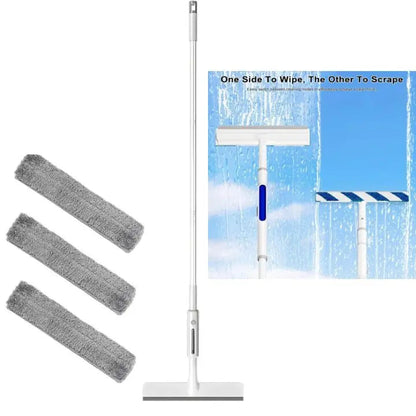 Practical 3-in-1 Glass Cleaner with Extendable Handle