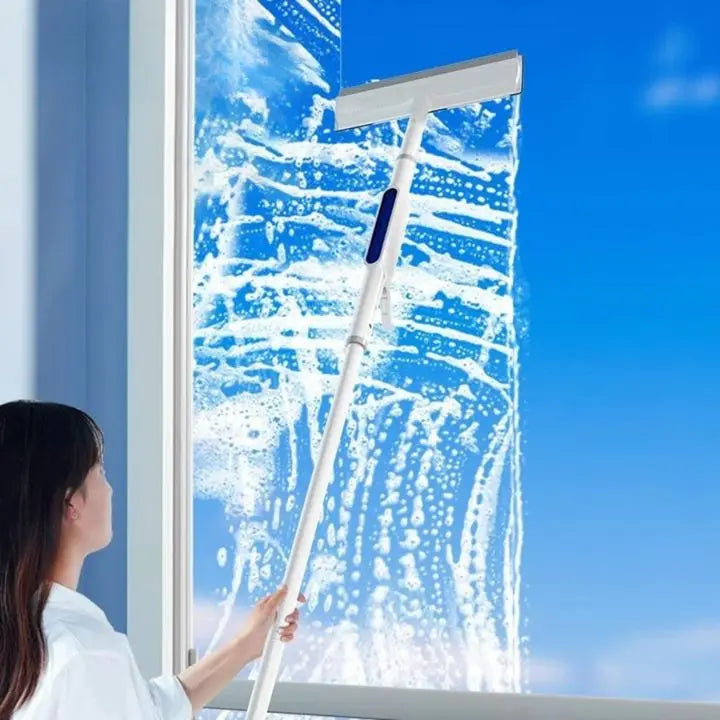 Practical 3-in-1 Glass Cleaner with Extendable Handle