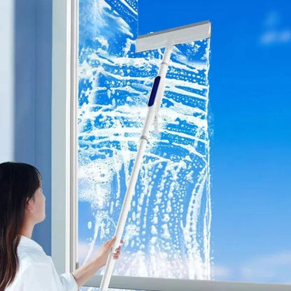 Practical 3-in-1 Glass Cleaner with Extendable Handle