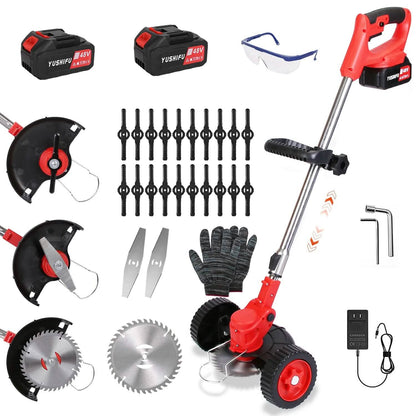 Portable 3-in-1 Cordless Lawn Mower with Adjustable Handle
