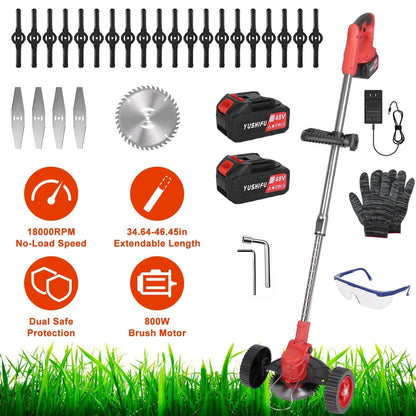 Portable 3-in-1 Cordless Lawn Mower with Adjustable Handle