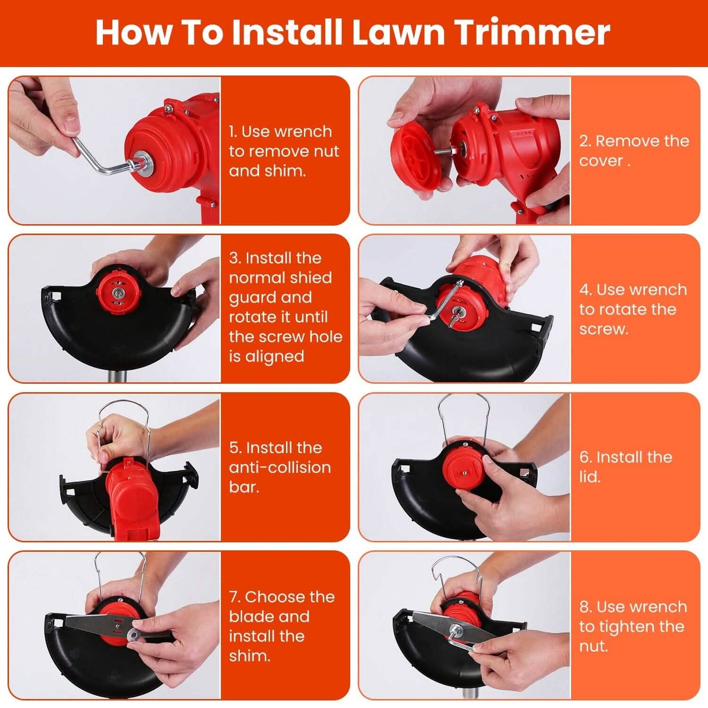 Portable 3-in-1 Cordless Lawn Mower with Adjustable Handle