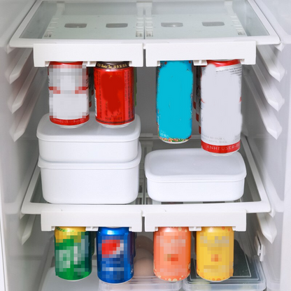 Fesara Adjustable Fridge Drink Shelf Organizer