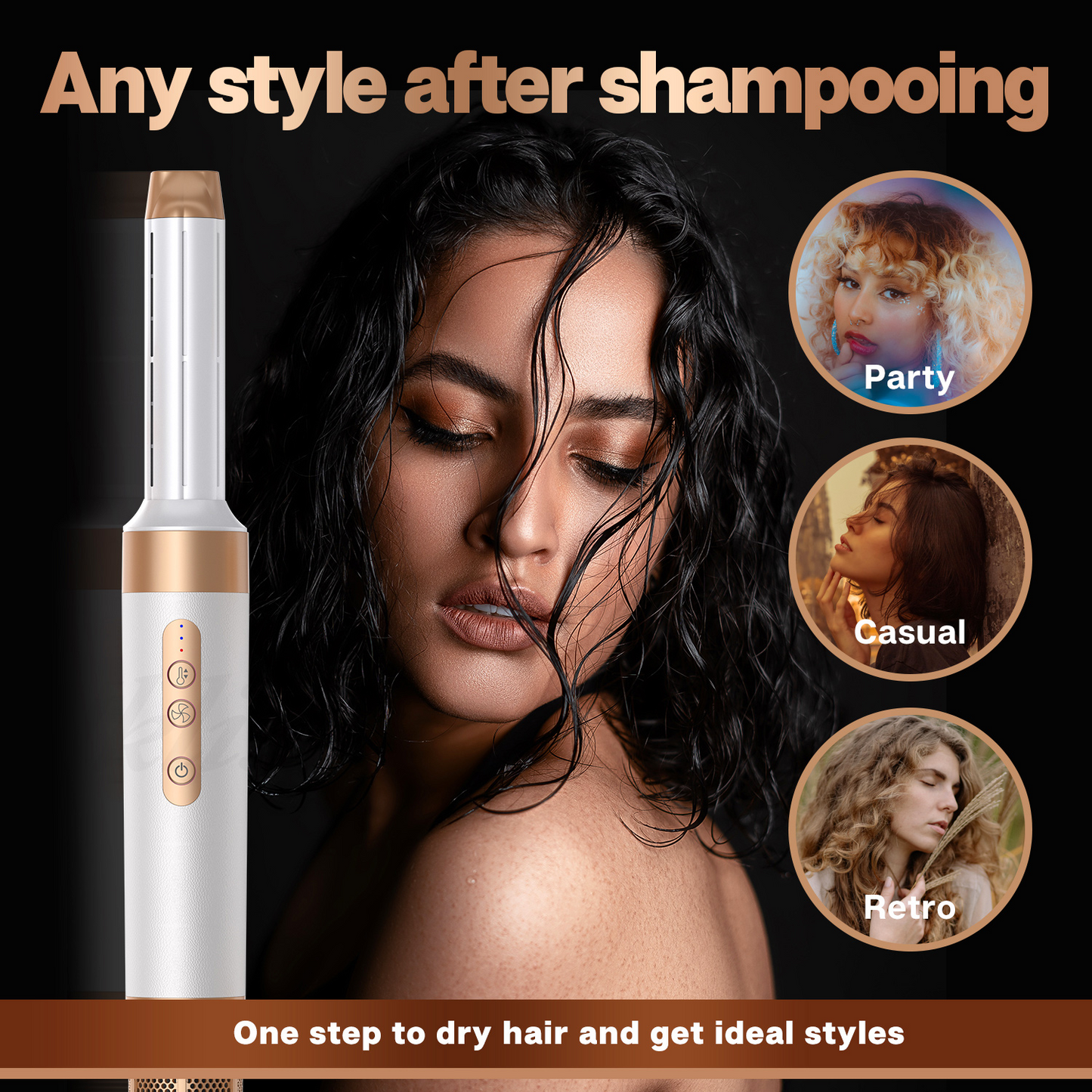 All-in-One Curling Iron Hair Styler Tool