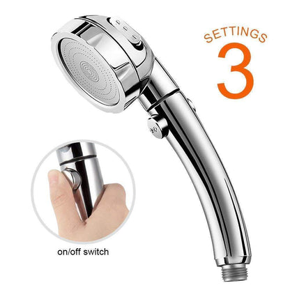 Powerful 3 Mode Shower Head with Boost Function