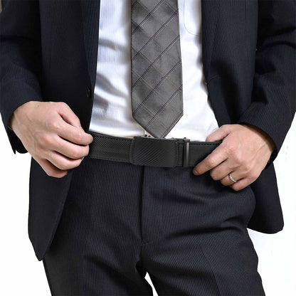 Genuine Leather Ratchet Belt With Adjustable Metal Buckle