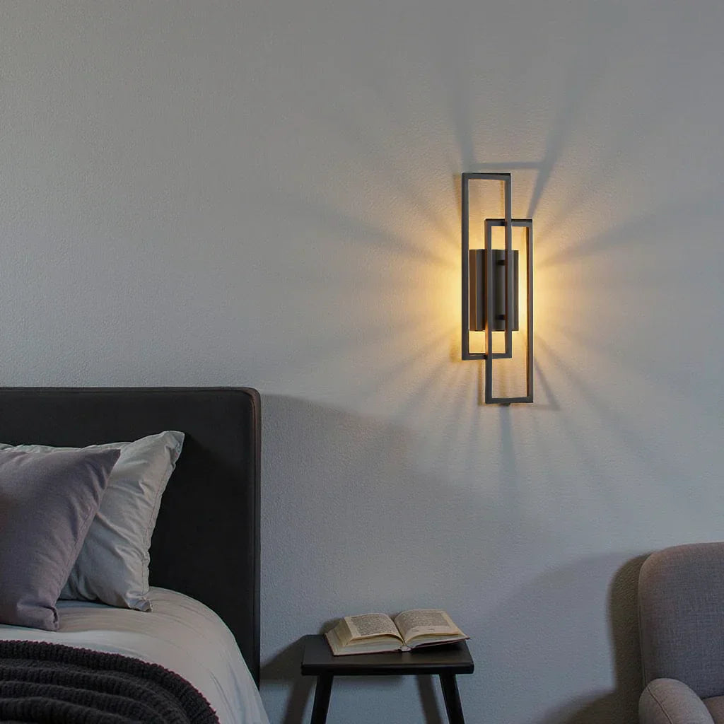 Sleek Contemporary LED Wall Lamp – Rectangle Shape with Dimmer